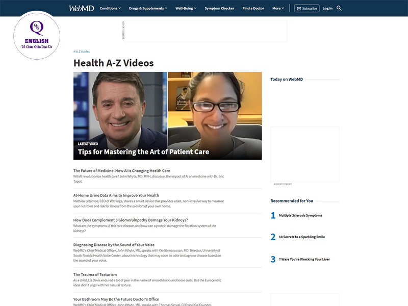 WebMD Health Videos A – Z