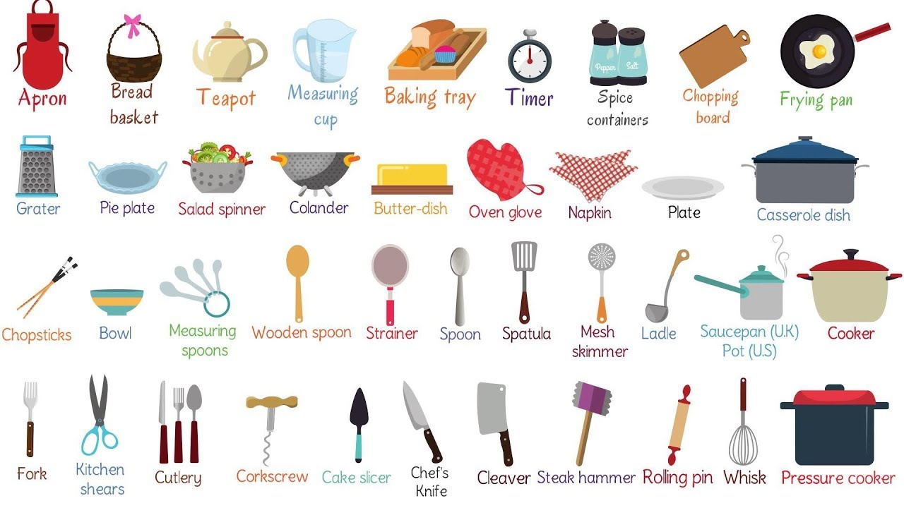 Từ vựng tiếng Anh thông dụng nhất chủ đề nhà bếp