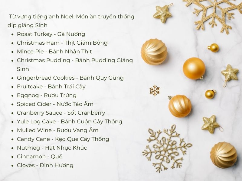 Học từ vựng tiếng Anh qua các món ăn truyền thống Giáng Sinh