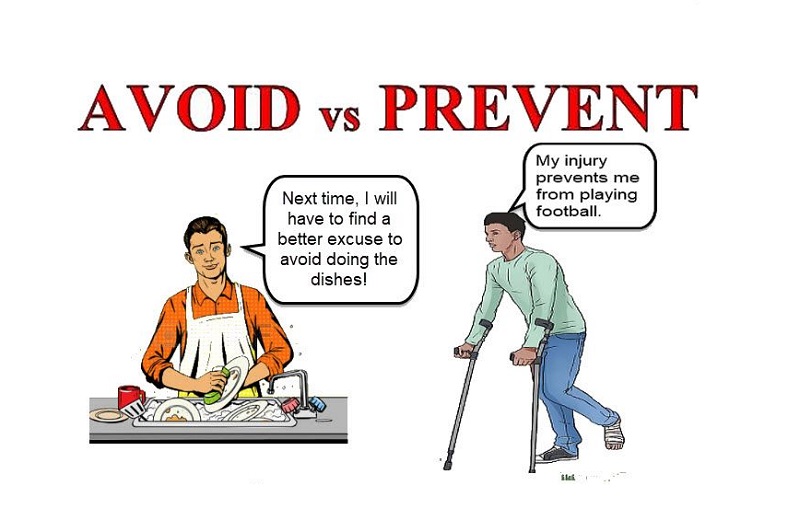 Sự khác nhau giữa avoid và prevent