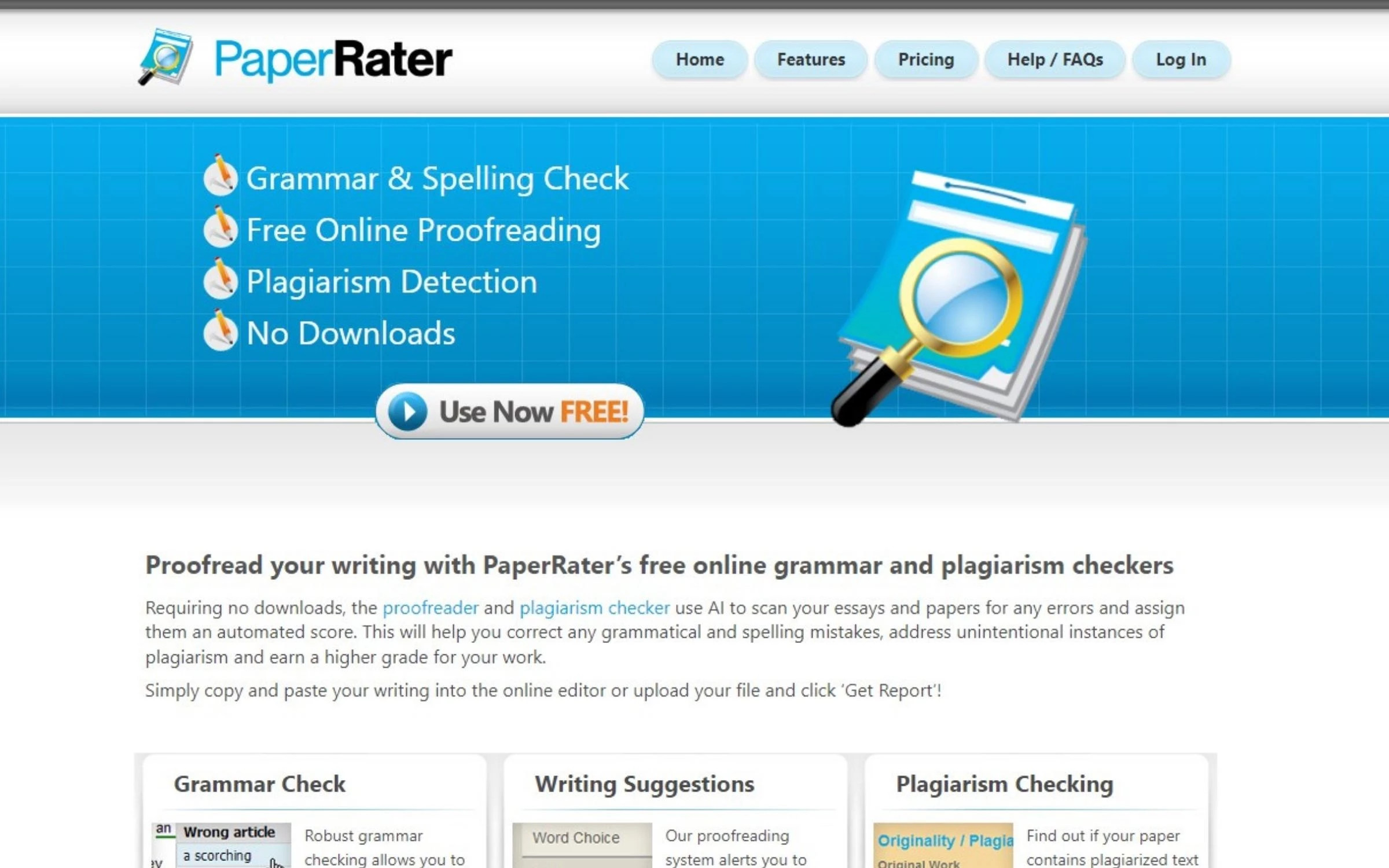 Paperrater.com trang ứng dụng check lỗi ngữ pháp tiếng anh online.