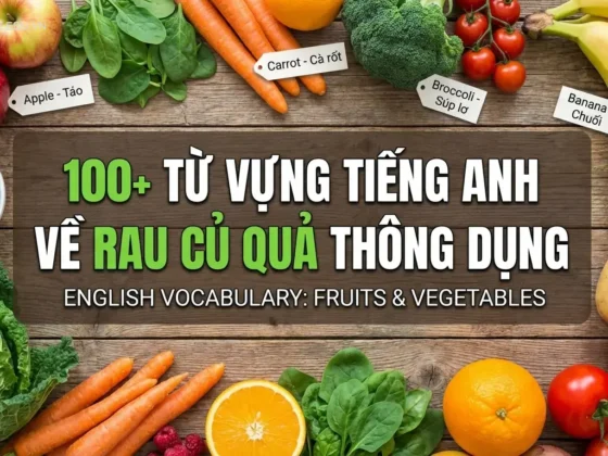 100+ Từ vựng tiếng Anh về rau củ quả thông dụng