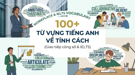100+ Từ vựng tiếng Anh về tính cách (Giao tiếp công sở & IELTS)