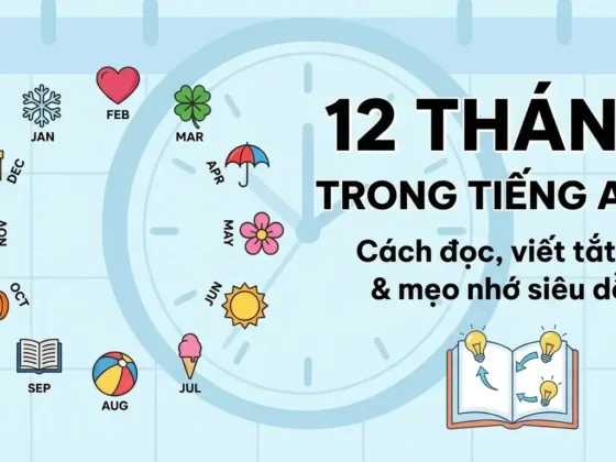 12 tháng trong tiếng Anh: Cách đọc, viết tắt & mẹo nhớ siêu dễ