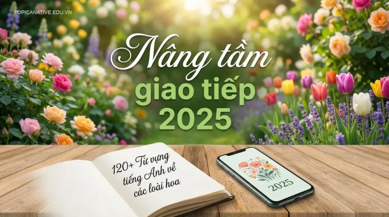120+ Từ vựng tiếng Anh về các loài hoa: Nâng tầm giao tiếp 2025