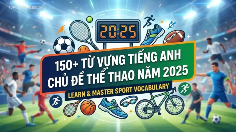 150+ Từ vựng Tiếng Anh chủ đề Thể Thao năm 2025