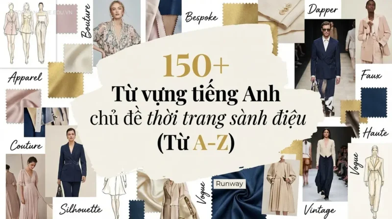 150+ Từ vựng tiếng Anh chủ đề thời trang sành điệu (Từ A-Z)