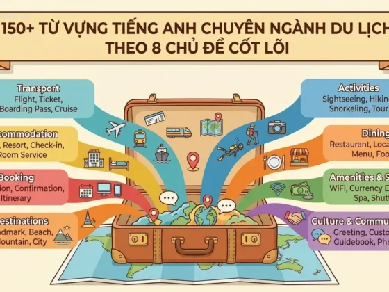 150+ Từ vựng tiếng Anh chuyên ngành du lịch theo 8 chủ đề cốt lõi
