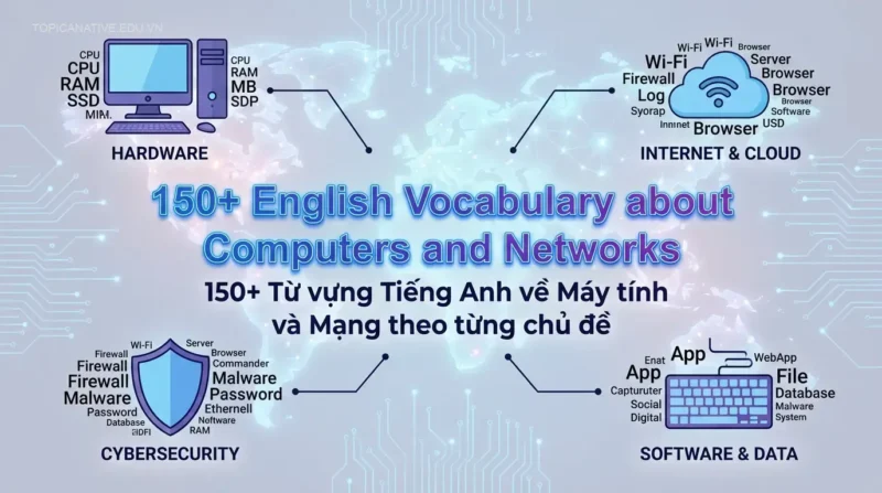 150+ Từ vựng Tiếng Anh về Máy tính và Mạng theo từng chủ đề