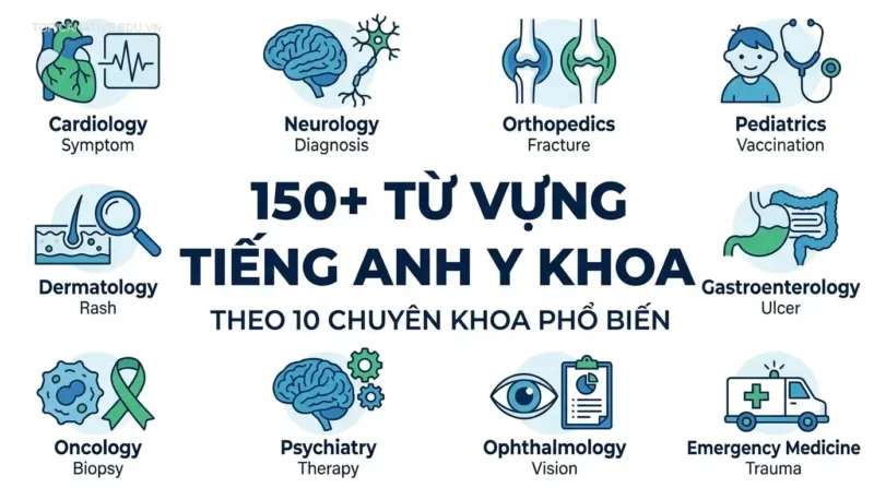 150+ Từ vựng Tiếng Anh Y khoa theo 10 Chuyên khoa phổ biến