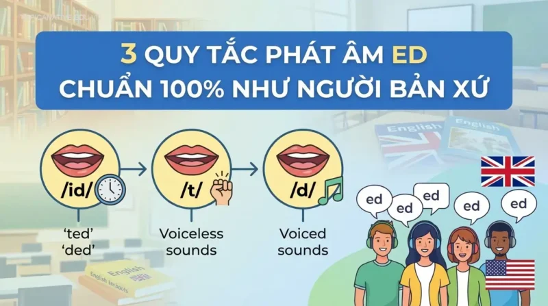 3 Quy Tắc Phát Âm ED Chuẩn 100% Như Người Bản Xứ