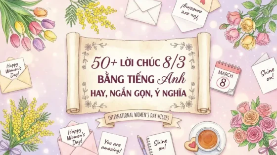 50+ lời chúc 8/3 bằng tiếng Anh hay, ngắn gọn, ý nghĩa