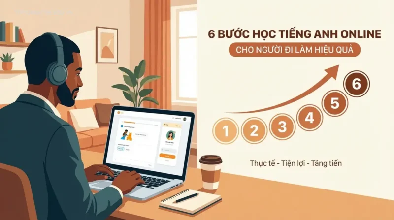 6 Bước học tiếng Anh online cho người đi làm hiệu quả