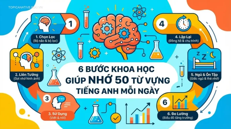 6 Bước Khoa Học Giúp Nhớ 50 Từ Vựng Tiếng Anh Mỗi Ngày