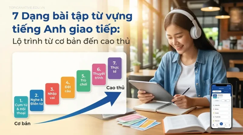 7 Dạng bài tập từ vựng tiếng Anh giao tiếp: Lộ trình từ cơ bản đến cao thủ