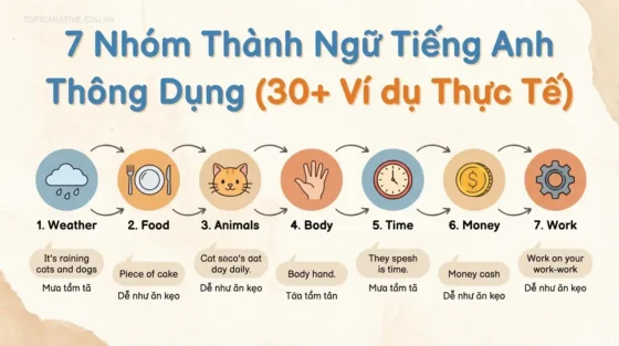 7 Nhóm Thành Ngữ Tiếng Anh Thông Dụng (30+ Ví dụ Thực Tế)