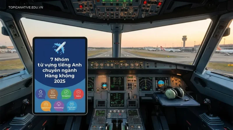 7 Nhóm từ vựng tiếng Anh chuyên ngành Hàng không 2025