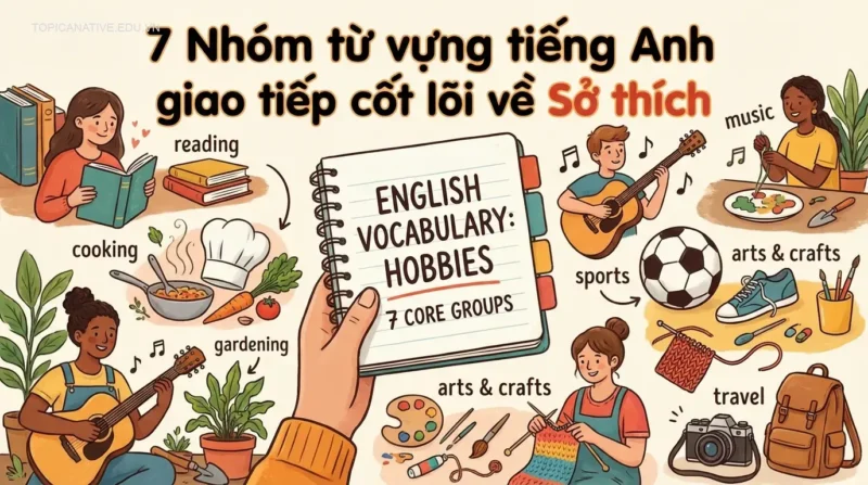 7 Nhóm từ vựng tiếng Anh giao tiếp cốt lõi về Sở thích