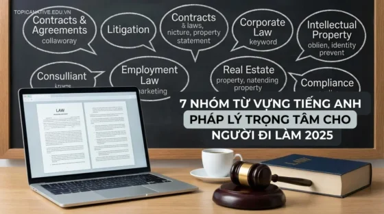 7 Nhóm từ vựng tiếng Anh pháp lý trọng tâm cho người đi làm 2025