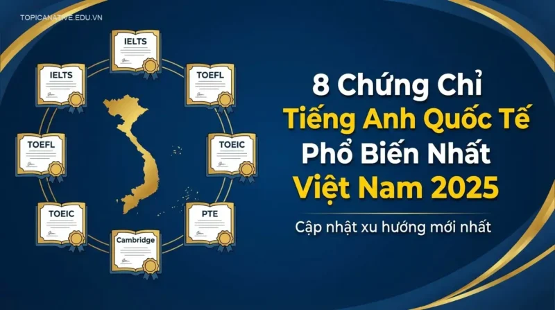 8 Chứng Chỉ Tiếng Anh Quốc Tế Phổ Biến Nhất Việt Nam 2025