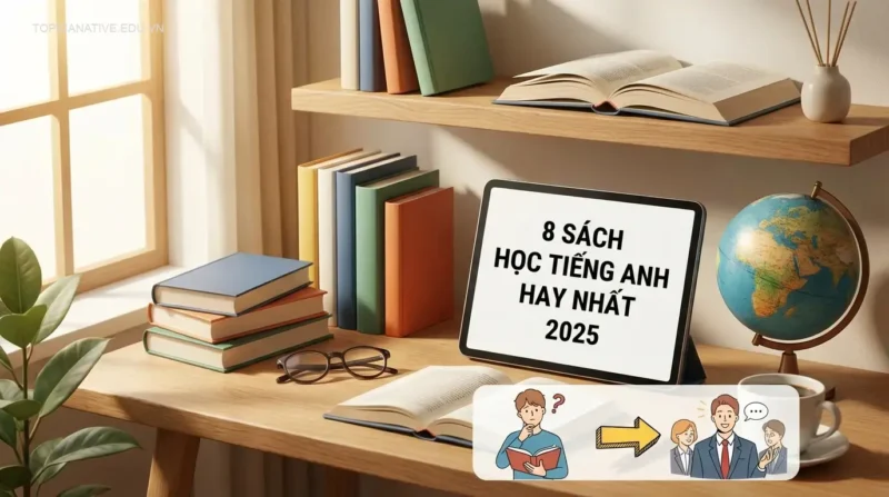 **8 sách học tiếng Anh hay nhất 2025: Từ mất gốc đến giao tiếp tự tin**