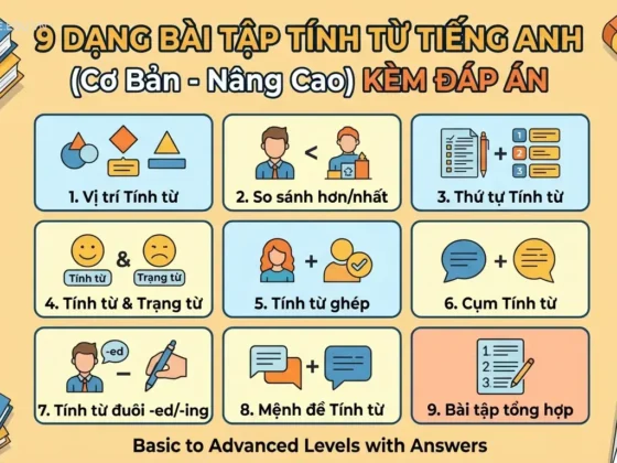 9 Dạng Bài Tập Tính Từ Tiếng Anh (Cơ Bản - Nâng Cao) Kèm Đáp Án