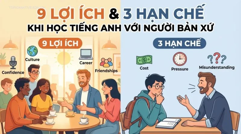 9 Lợi Ích & 3 Hạn Chế Khi Học Tiếng Anh Với Người Bản Xứ