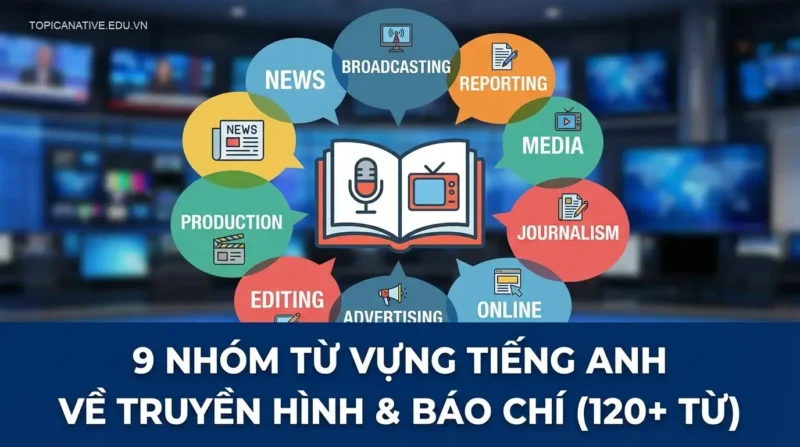 9 Nhóm Từ vựng Tiếng Anh về Truyền hình & Báo chí (120+ từ)