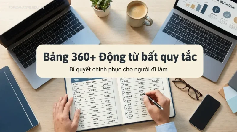 Bảng 360+ Động từ bất quy tắc: Bí quyết chinh phục cho người đi làm