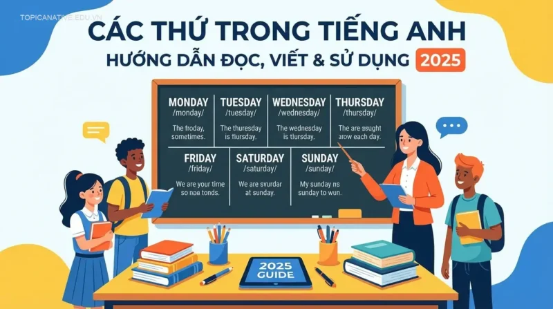 Các Thứ Trong Tiếng Anh: Hướng Dẫn Đọc, Viết & Sử Dụng 2025