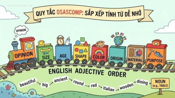 Cách Sắp Xếp Trật Tự Tính Từ Tiếng Anh: Quy Tắc OSASCOMP Dễ Nhớ