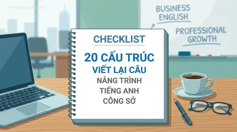 **Checklist 20 Cấu Trúc Viết Lại Câu Nâng Trình Tiếng Anh Công Sở**