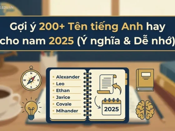 Gợi ý 200+ Tên tiếng Anh hay cho nam 2025 (Ý nghĩa & Dễ nhớ)