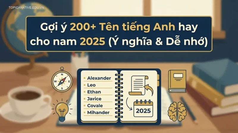 Gợi ý 200+ Tên tiếng Anh hay cho nam 2025 (Ý nghĩa & Dễ nhớ)