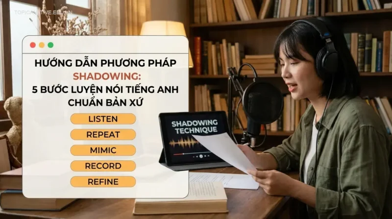 Hướng dẫn phương pháp shadowing: 5 bước luyện nói tiếng Anh chuẩn bản xứ