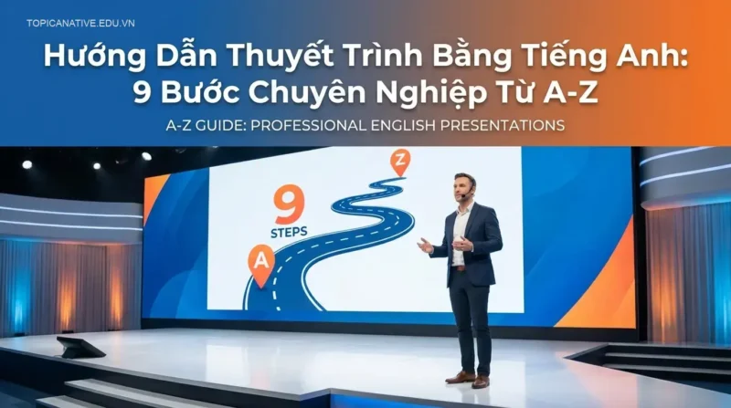 Hướng Dẫn Thuyết Trình Bằng Tiếng Anh: 9 Bước Chuyên Nghiệp Từ A-Z