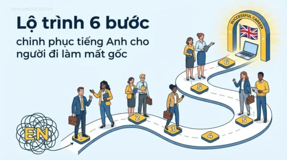Lộ trình 6 bước chinh phục tiếng Anh cho người đi làm mất gốc