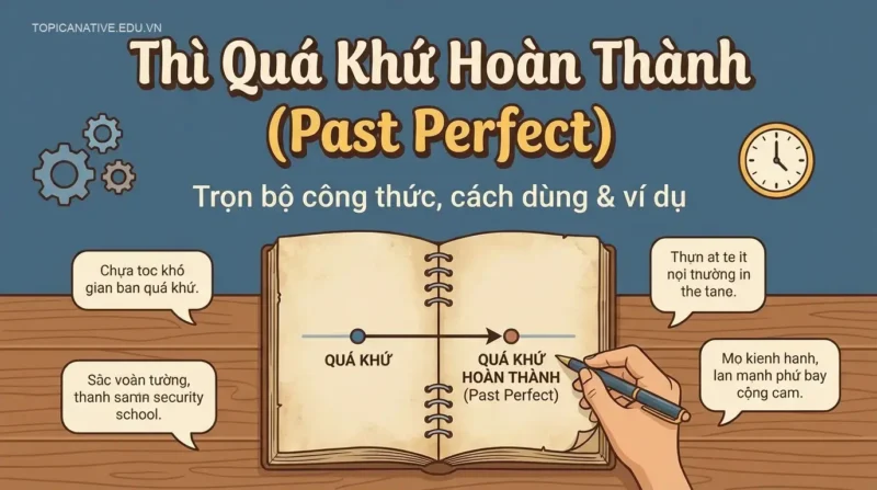 Thì Quá Khứ Hoàn Thành (Past Perfect): Trọn bộ công thức, cách dùng & ví dụ