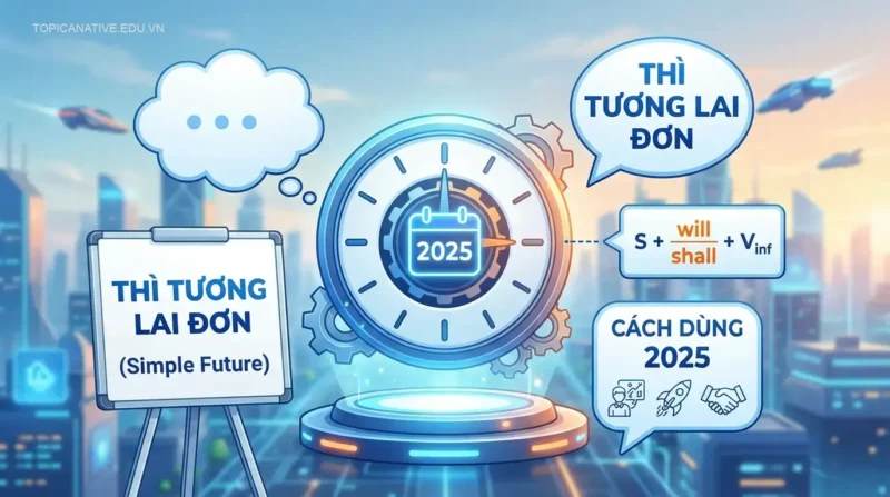 Thì tương lai đơn (Simple Future): Toàn bộ công thức & cách dùng 2025