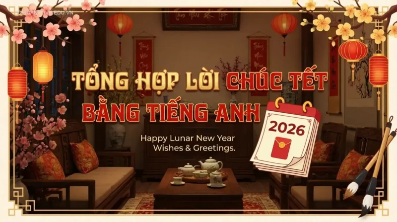 Tổng hợp lời chúc Tết bằng tiếng Anh 2026 hay và ý nghĩa nhất