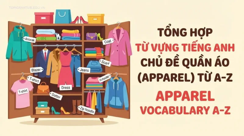 Tổng hợp từ vựng tiếng Anh chủ đề quần áo (Apparel) từ A-Z