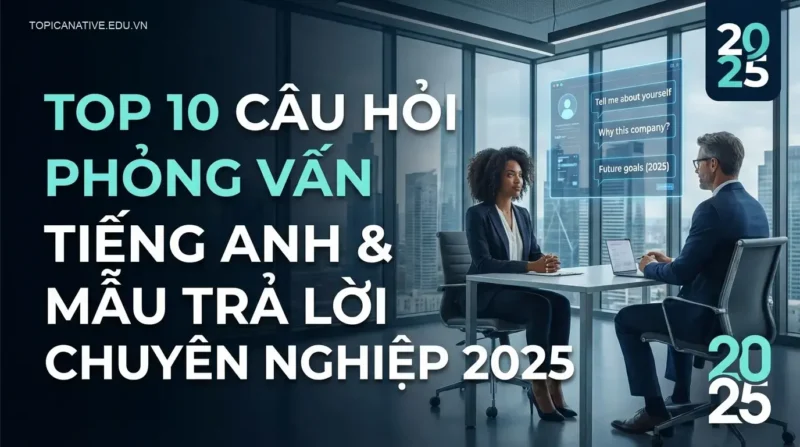 Top 10 câu hỏi phỏng vấn tiếng Anh và mẫu trả lời chuyên nghiệp 2025