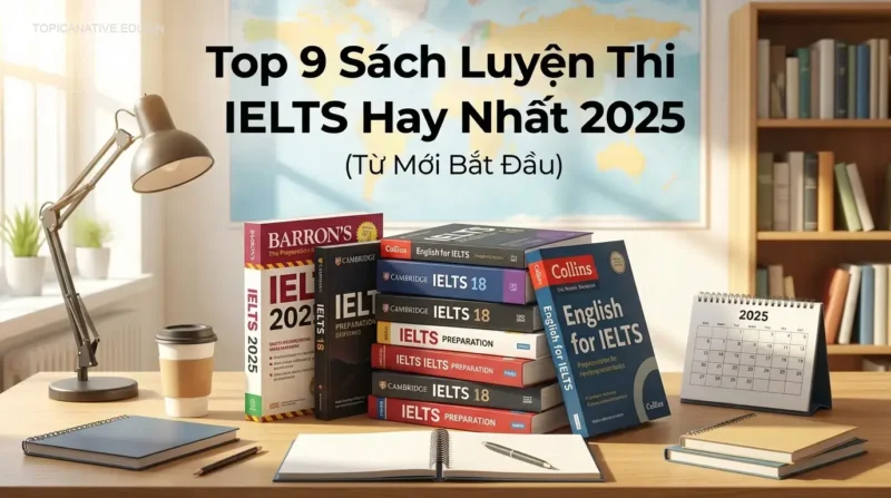 Top 9 Sách Luyện Thi IELTS Hay Nhất 2025 (Từ Mới Bắt Đầu)