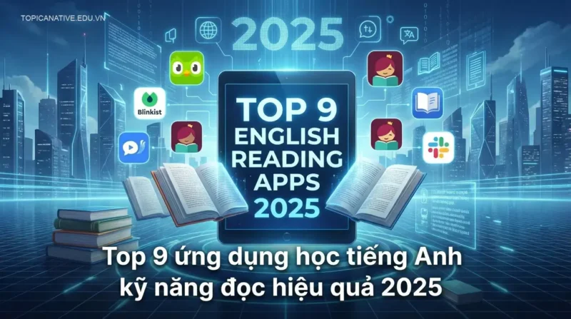 Top 9 ứng dụng học tiếng Anh kỹ năng đọc hiệu quả 2025