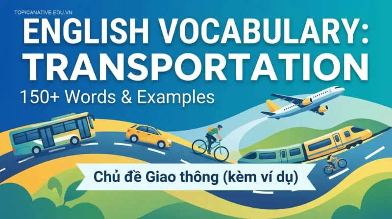 Trọn bộ 150+ từ vựng tiếng Anh chủ đề Giao thông (kèm ví dụ)