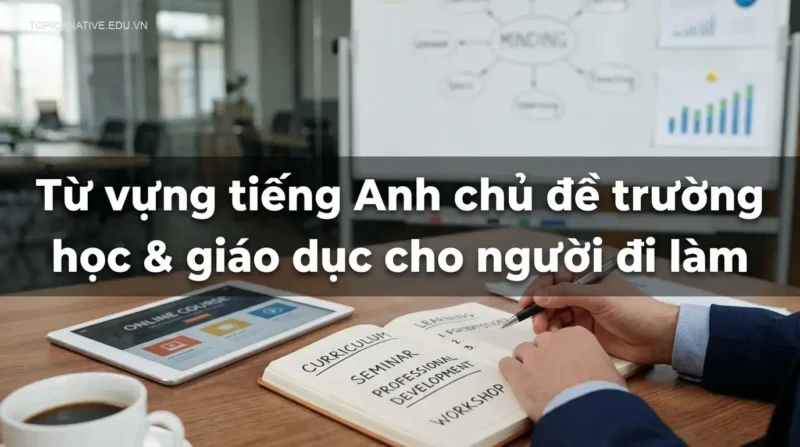 Từ vựng tiếng Anh chủ đề trường học & giáo dục cho người đi làm